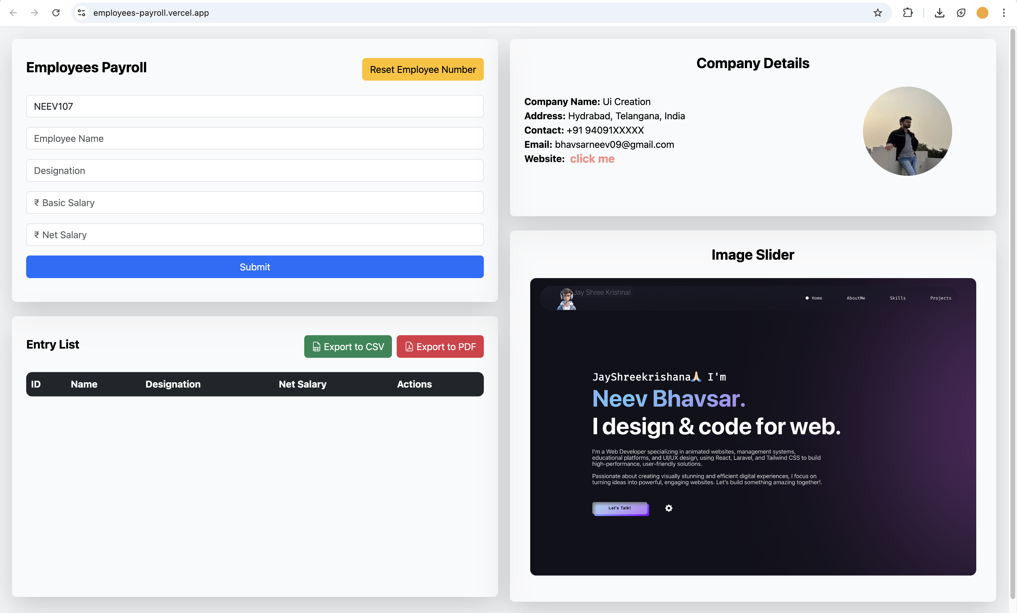 Employees Payroll preview image